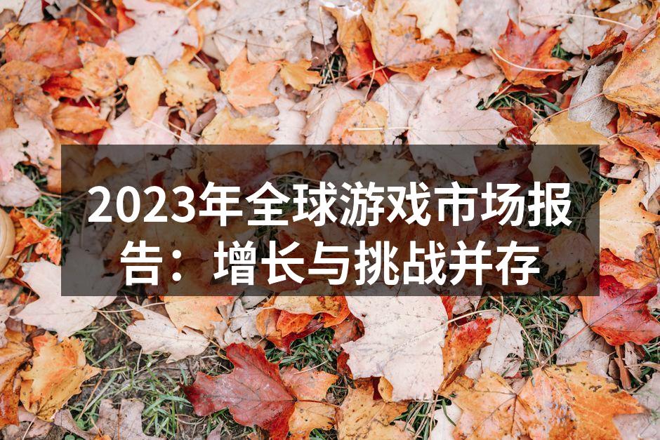 2023年全球游戏市场报告：增长与挑战并